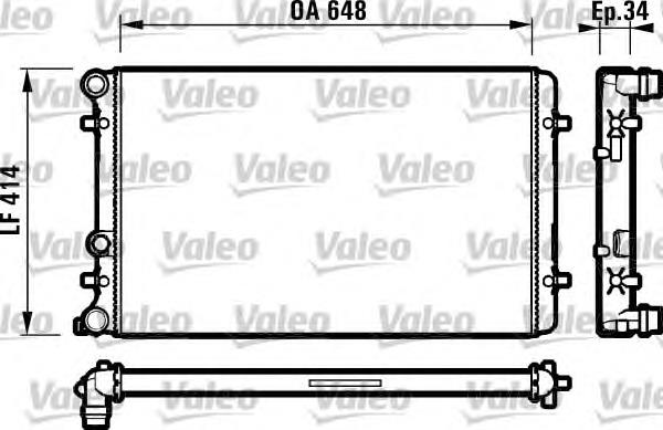 Compre 1J0121253S VAG Radiador de esfriamento de motor