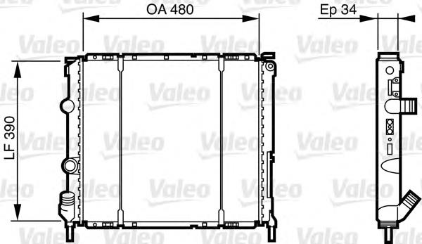 Radiador de esfriamento de motor 56099 NRF