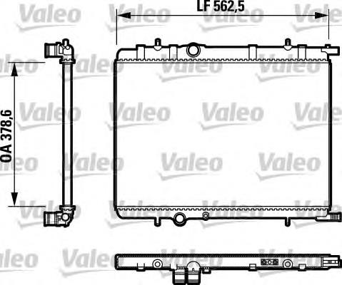 732892 VALEO Radiador de esfriamento de motor