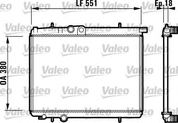 732886 VALEO Radiador de esfriamento de motor