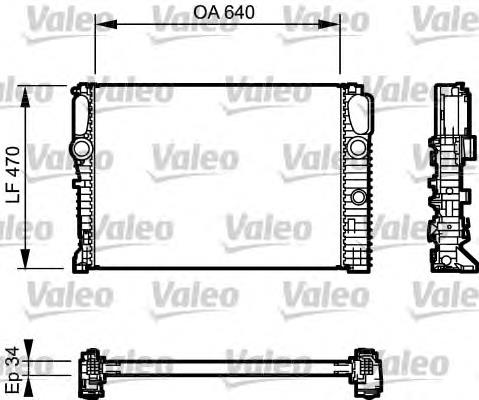 732849 VALEO Radiador de esfriamento de motor