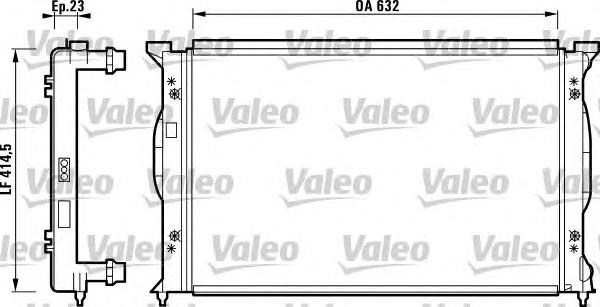 732839 VALEO Radiador de esfriamento de motor