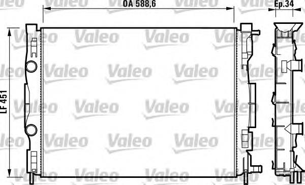 Radiador de esfriamento de motor Dasis 181002N