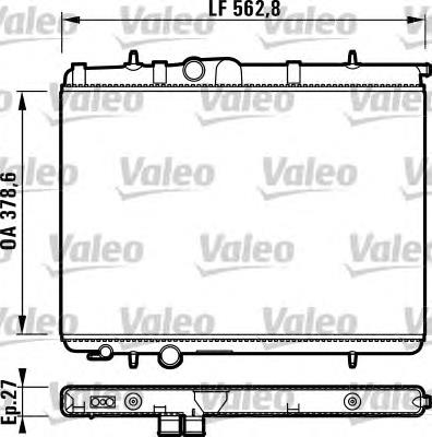 1610008180 Peugeot/Citroen Radiador de esfriamento de motor