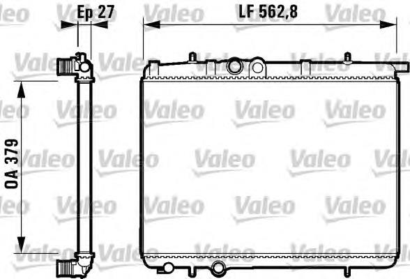 Radiador de esfriamento de motor 1691075180 Peugeot/Citroen