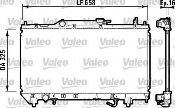 Radiador de esfriamento de motor Toyota 1640022080