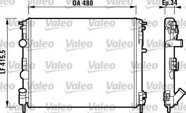 Radiador de esfriamento de motor Denso DRM23015