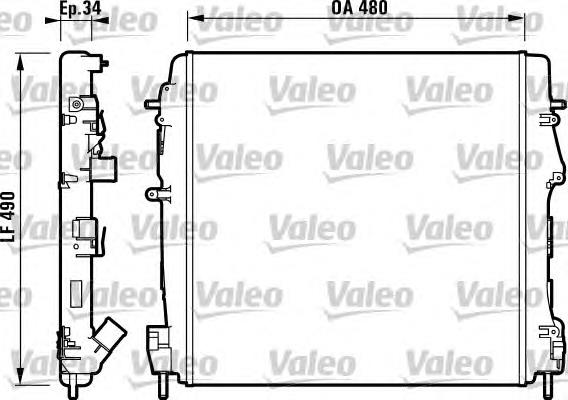 732717 VALEO Radiador de esfriamento de motor