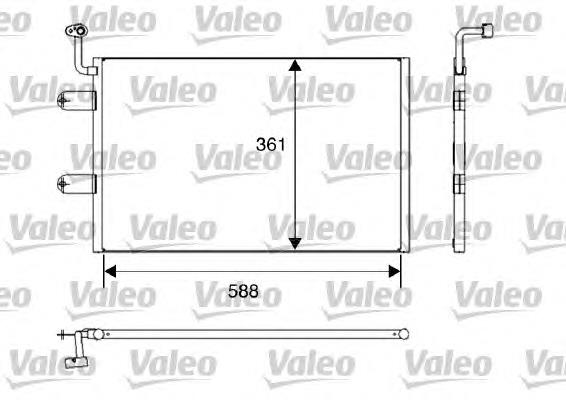 Radiador de aparelho de ar condicionado VAG 6K0820411A