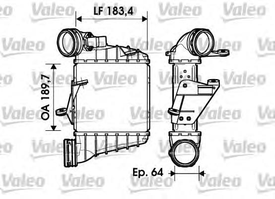 Radiador de intercooler VAG 6Q0145805E