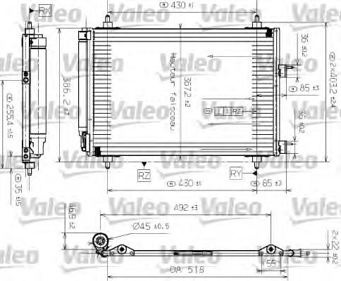 Radiador de aparelho de ar condicionado AC849373 Maxgear