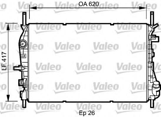 Radiador de esfriamento de motor Ford 1216264