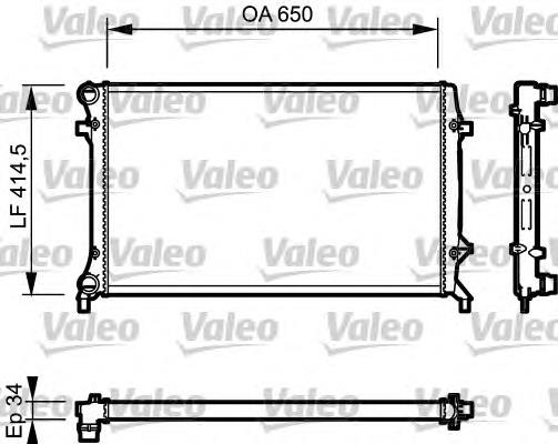 1K0121251CJ VAG Radiador de esfriamento de motor
