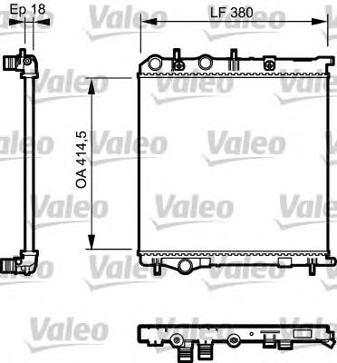 735125 VALEO Radiador de esfriamento de motor