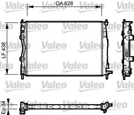 21410JD71B Nissan/Infiniti Radiador de esfriamento de motor