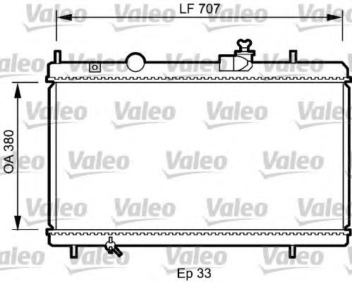 735068 VALEO Radiador de esfriamento de motor