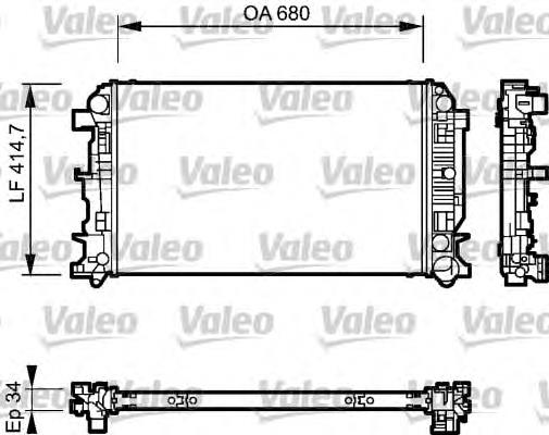 735089 VALEO Radiador de esfriamento de motor