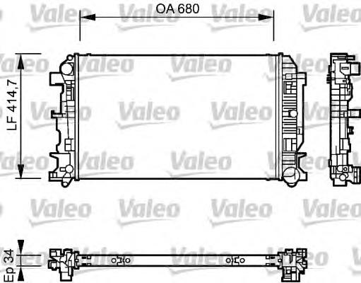 735084 VALEO Radiador de esfriamento de motor
