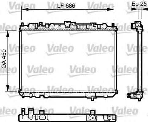 735081 VALEO Radiador de esfriamento de motor