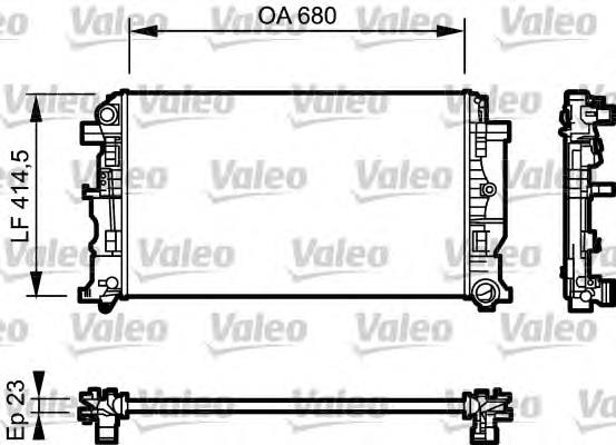 Radiador de esfriamento de motor 9065000102 Mercedes