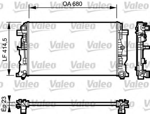734927 VALEO Radiador de esfriamento de motor