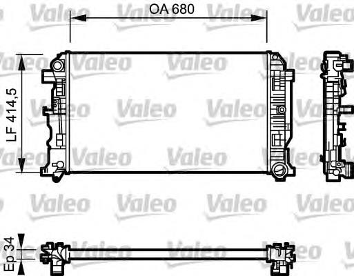 Radiador de esfriamento de motor Mercedes 9065000102