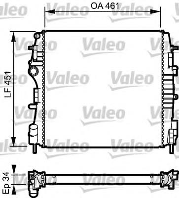 Radiador de esfriamento de motor 8200384071 Renault (RVI)