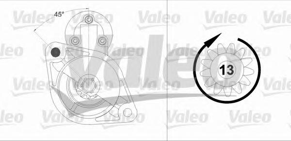 Motor de arranco 458219 VALEO
