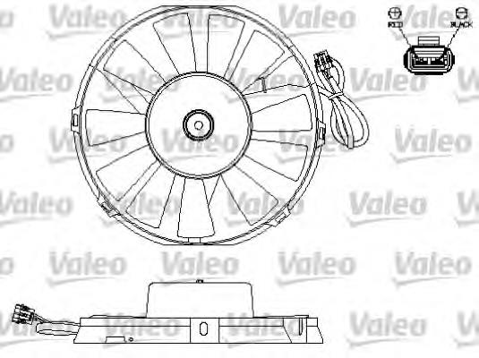 Ventilador elétrico de aparelho de ar condicionado montado (motor + roda de aletas) Frig AIR 05071002