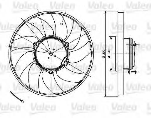 696083 VALEO Ventilador (roda de aletas) do radiador de esfriamento