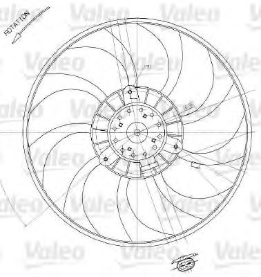 352133 ERA Ventilador elétrico de esfriamento montado (motor + roda de aletas) direito