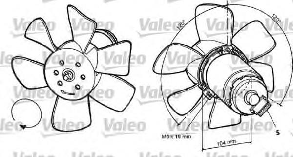 130107267 VAG Ventilador elétrico de esfriamento montado (motor + roda de aletas)