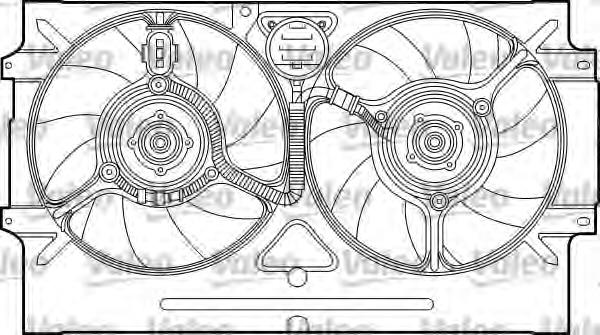 6K0121191C VAG Difusor do radiador de esfriamento, montado com motor e roda de aletas