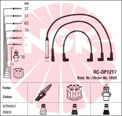 Fios de alta voltagem, kit NGK 1689 preço, a partir de 56,10 USD