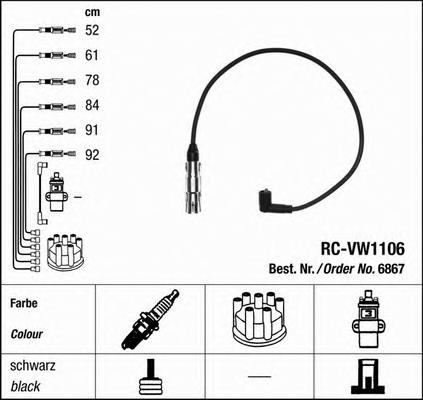 Compre 6867 NGK Fios de alta voltagem, kit