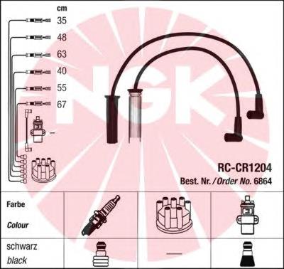 Fios de alta voltagem, kit NGK 6864 preço, a partir de 46,49 USD