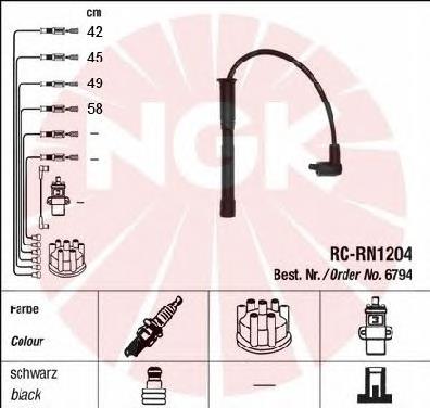 Fios de alta voltagem, kit NGK 6794 preço, a partir de 41,78 USD