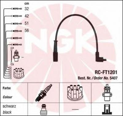 Fios de alta voltagem, kit 643 NGK
