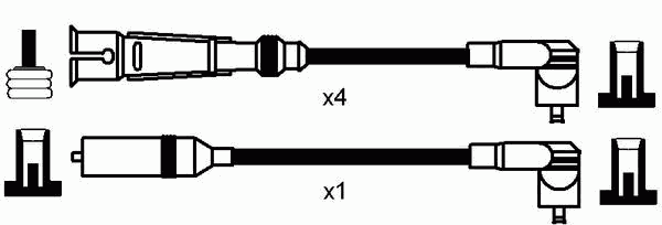 951 NGK Fios de alta voltagem, kit