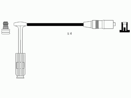 755 NGK Fios de alta voltagem, kit