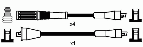 Compre 693 NGK Fios de alta voltagem, kit