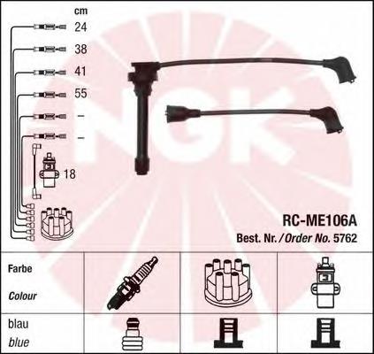 Fios de alta voltagem, kit MD975309 Mitsubishi