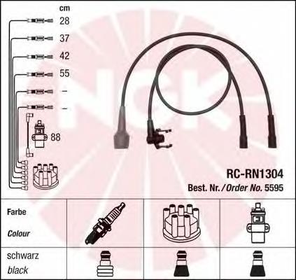 Fios de alta voltagem, kit NGK 5595 preço, a partir de 43,58 USD