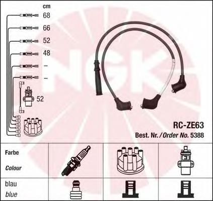 Fios de alta voltagem, kit NGK 5388 preço, a partir de 30,59 USD