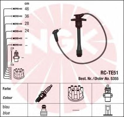 13202241 Ashika Fios de alta voltagem, kit