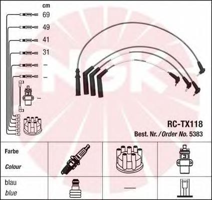Fios de alta voltagem, kit NGK 5383 preço, a partir de 42,64 USD