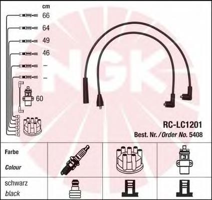 Compre 5408 NGK Fios de alta voltagem, kit