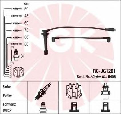 Compre 5406 NGK Fios de alta voltagem, kit