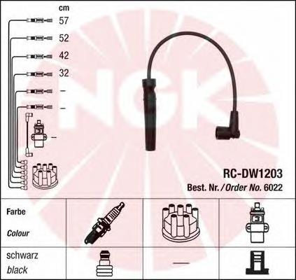 Fios de alta voltagem, kit NGK 6022 preço, a partir de 21,64 USD