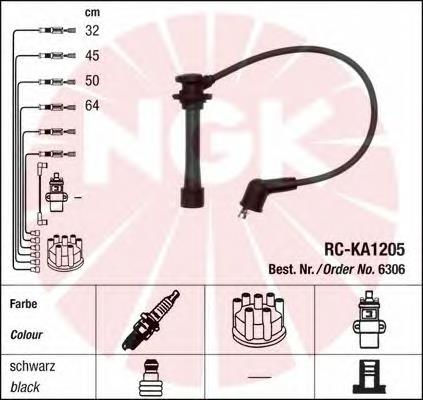 Fios de alta voltagem, kit NGK 6306 preço, a partir de 128,04 USD